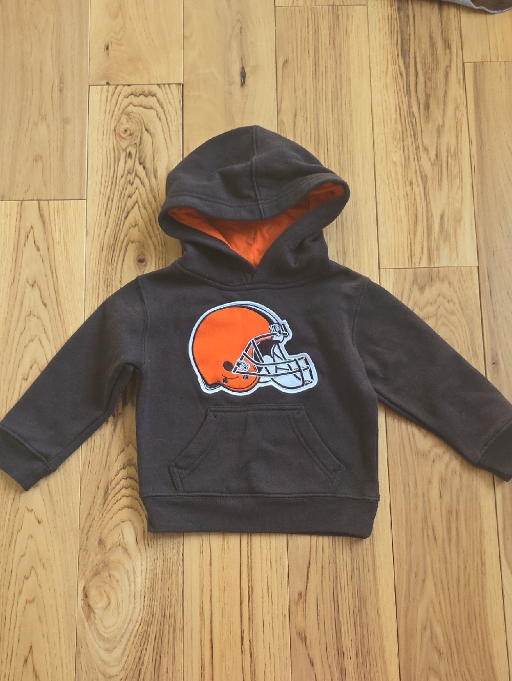 NFL Browns Hoodie with Orange Helmet Graphic